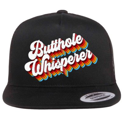 Butthole Whisperer Sarcastic Jokes Retro Flat Bill Trucker Hat