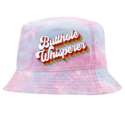 Butthole Whisperer Sarcastic Jokes Retro Tie-Dyed Bucket Hat