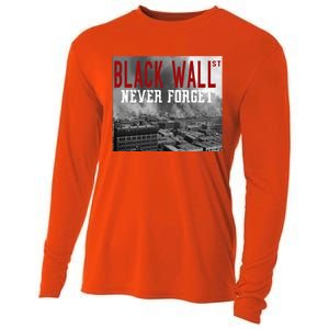 Black Wall Street Never Forget Our History Black Wall Street Gift Cooling Performance Long Sleeve Crew