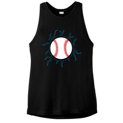 Baseball Window Smash Ladies PosiCharge Tri-Blend Wicking Tank