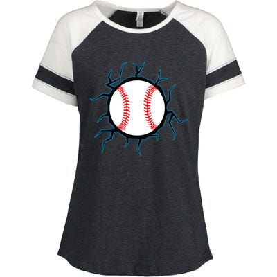 Baseball Window Smash Enza Ladies Jersey Colorblock Tee