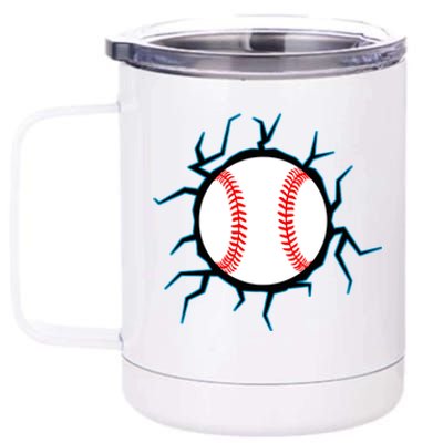 Baseball Window Smash 12 oz Stainless Steel Tumbler Cup