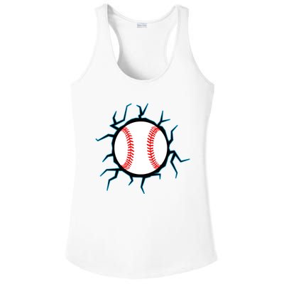 Baseball Window Smash Ladies PosiCharge Competitor Racerback Tank