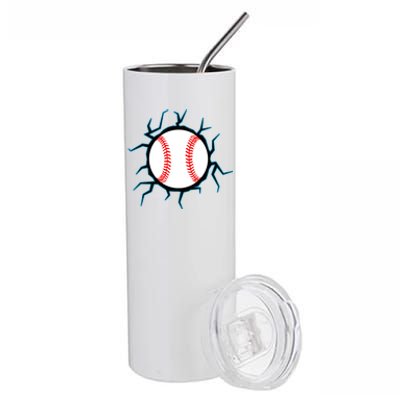 Baseball Window Smash Stainless Steel Tumbler