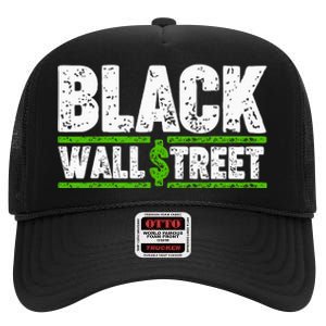 Black Wall Street High Crown Mesh Back Trucker Hat