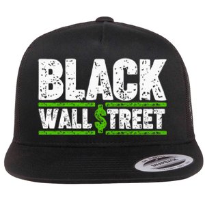 Black Wall Street Flat Bill Trucker Hat