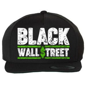 Black Wall Street Wool Snapback Cap