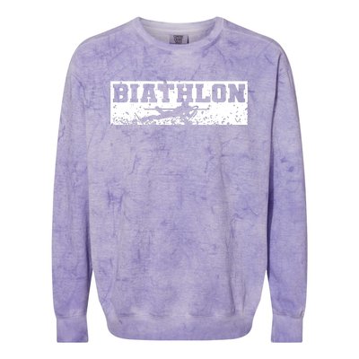 Biathlon Winter Sport Colorblast Crewneck Sweatshirt