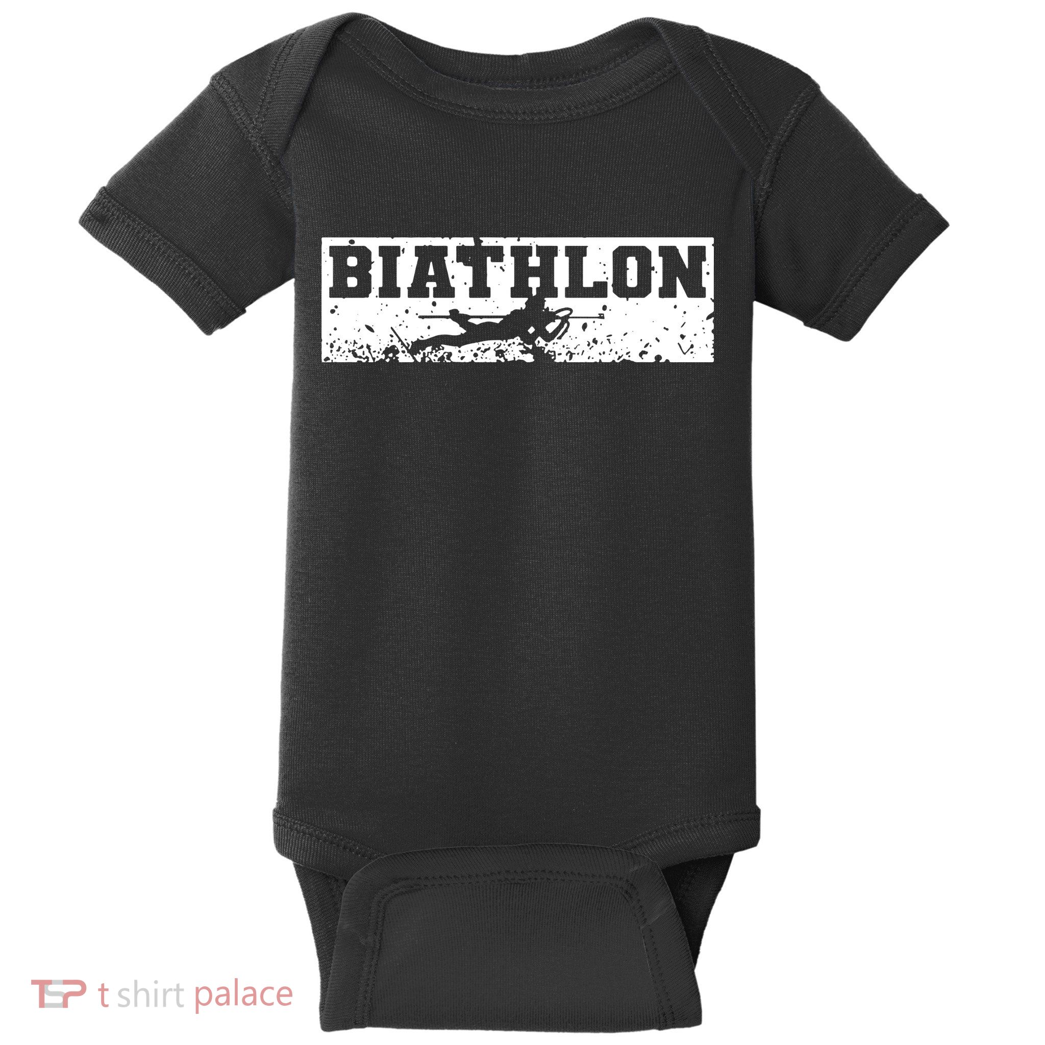 Biathlon Winter Sport Baby Bodysuit