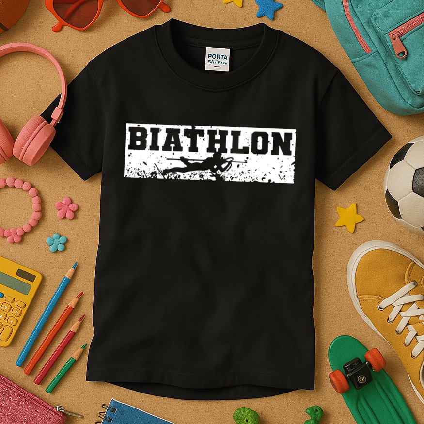 Biathlon Winter Sport Kids T-Shirt