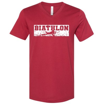 Biathlon Winter Sport V-Neck T-Shirt