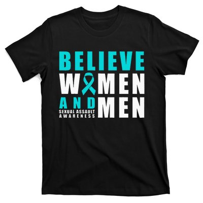 Belive Women & Sexual Assault Awareness Ribbon T-Shirt