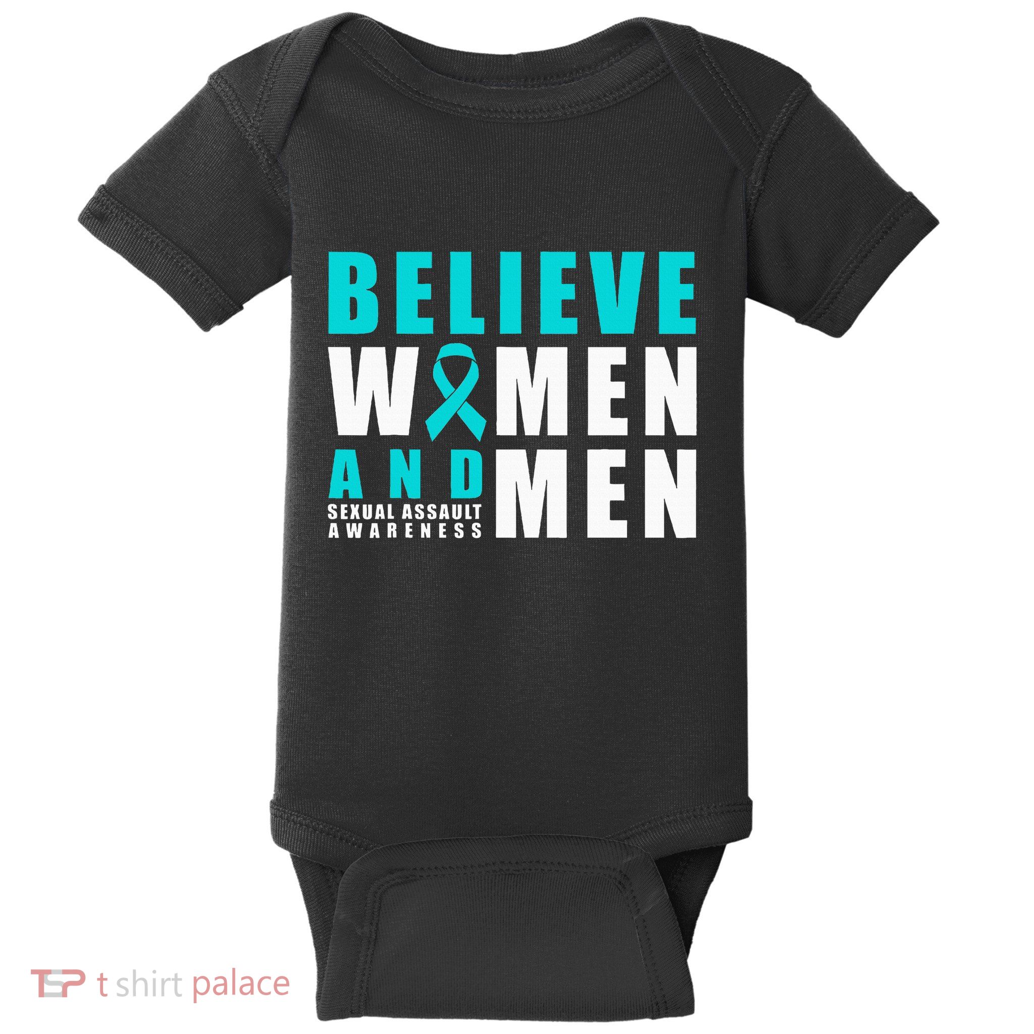 Belive Women & Sexual Assault Awareness Ribbon Baby Bodysuit