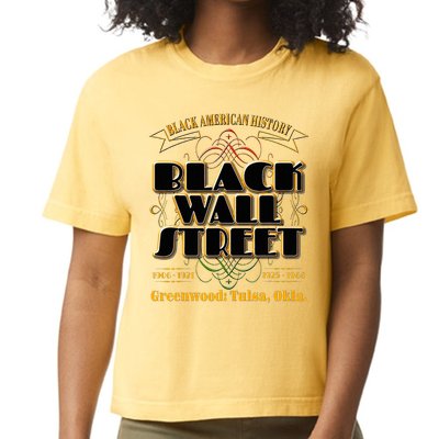 Black Wall Street Greenwood Tulsa Oklahoma History Comfort Colors Boxy T-Shirt