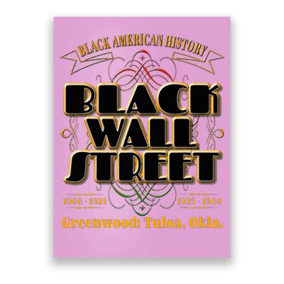 Black Wall Street Greenwood Tulsa Oklahoma History Poster