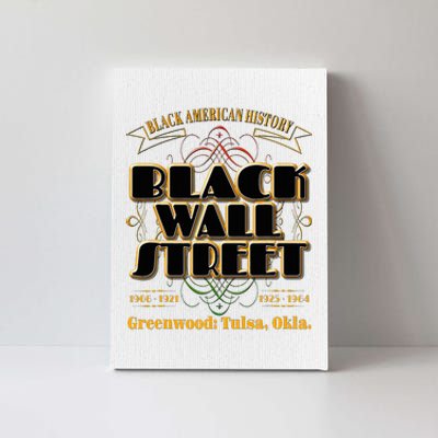 Black Wall Street Greenwood Tulsa Oklahoma History Canvas