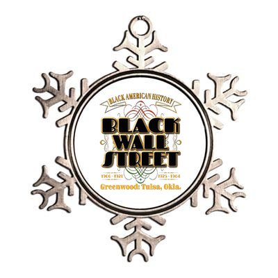 Black Wall Street Greenwood Tulsa Oklahoma History Metallic Star Ornament