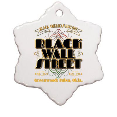 Black Wall Street Greenwood Tulsa Oklahoma History Ceramic Star Ornament