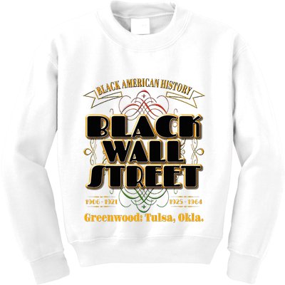 Black Wall Street Greenwood Tulsa Oklahoma History Kids Sweatshirt