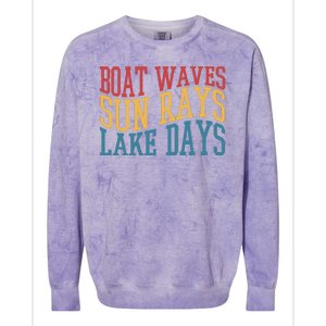 Boat Waves Sun Rays Lake Days Colorblast Crewneck Sweatshirt