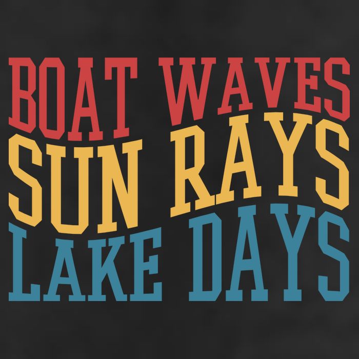 Boat Waves Sun Rays Lake Days 7 Panel Mesh Trucker Snapback Hat