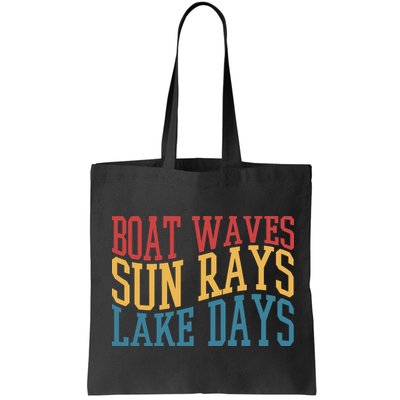 Boat Waves Sun Rays Lake Days Bag
