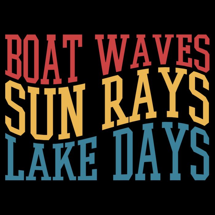 Boat Waves Sun Rays Lake Days Tall Sweatshirt