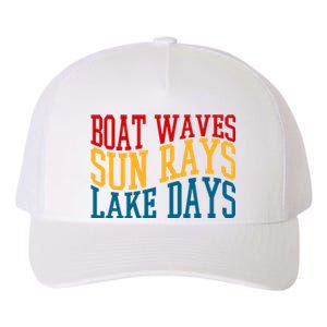 Boat Waves Sun Rays Lake Days Yupoong Adult 5-Panel Trucker Hat