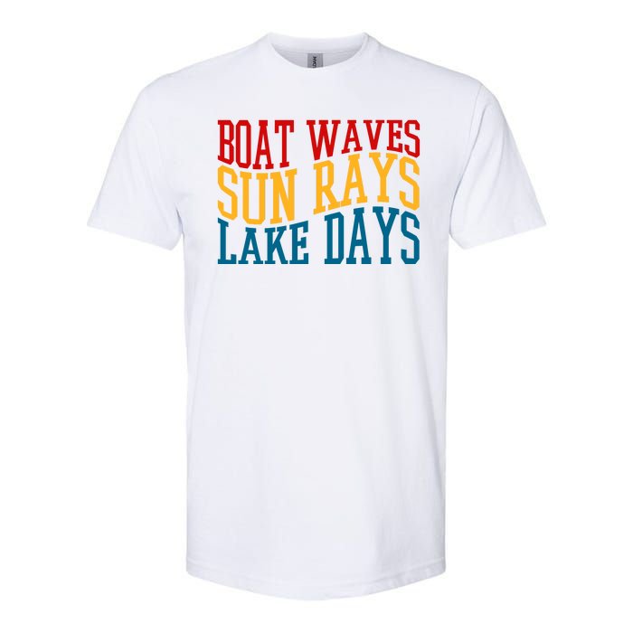 Boat Waves Sun Rays Lake Days Softstyle CVC T-Shirt