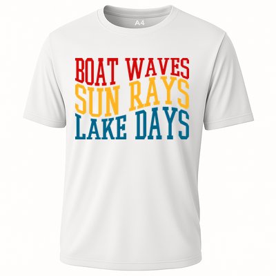 Boat Waves Sun Rays Lake Days Performance Shirt