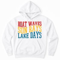 Boat Waves Sun Rays Lake Days Hoodie