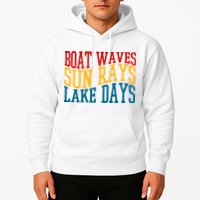 Boat Waves Sun Rays Lake Days Hoodie