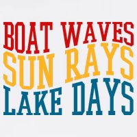 Boat Waves Sun Rays Lake Days Hoodie