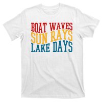 Boat Waves Sun Rays Lake Days T-Shirt