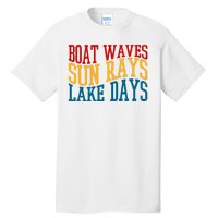 Boat Waves Sun Rays Lake Days Tall T-Shirt