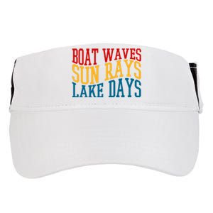 Boat Waves Sun Rays Lake Days Adult Drive Performance Visor