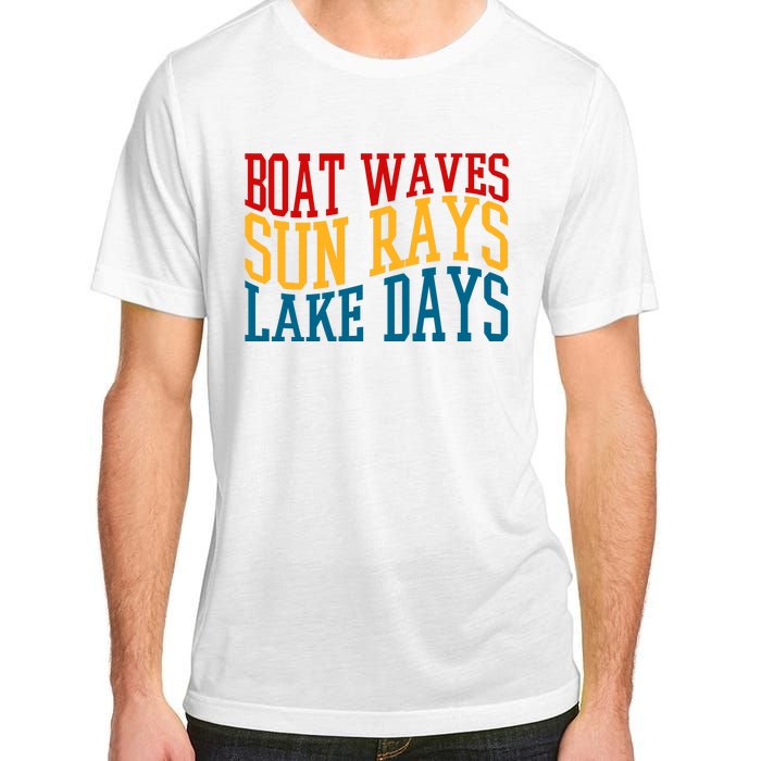 Boat Waves Sun Rays Lake Days Adult ChromaSoft Performance T-Shirt