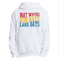 Boat Waves Sun Rays Lake Days Urban Pullover Hoodie