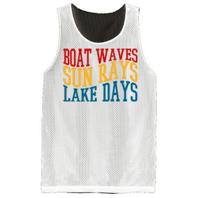 Boat Waves Sun Rays Lake Days Mesh Reversible Basketball Jersey Tank