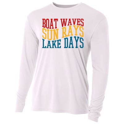 Boat Waves Sun Rays Lake Days Cooling Performance Long Sleeve Crew