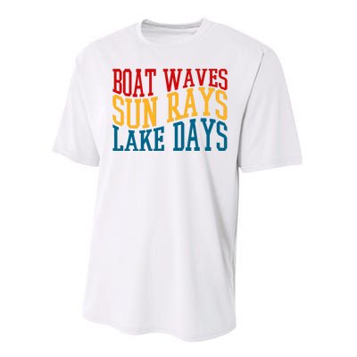 Boat Waves Sun Rays Lake Days Performance Sprint T-Shirt