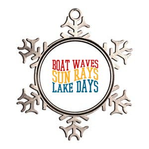 Boat Waves Sun Rays Lake Days Metallic Star Ornament