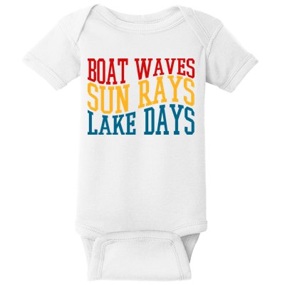 Boat Waves Sun Rays Lake Days Baby Bodysuit