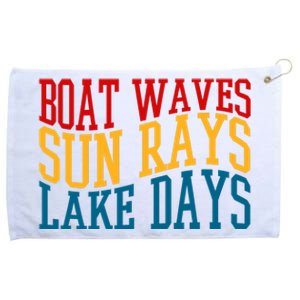 Boat Waves Sun Rays Lake Days Grommeted Golf Towel