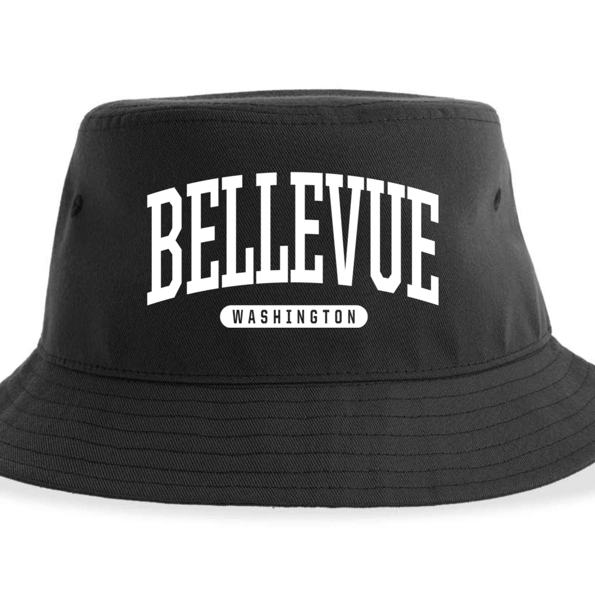 Bellevue Washington Souvenirs College Style Bellevue Washington Souvenir Gift Sustainable Bucket Hat