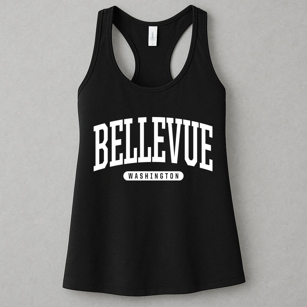 Bellevue Washington Souvenirs College Style Bellevue Washington Souvenir Gift Womens Tank Top