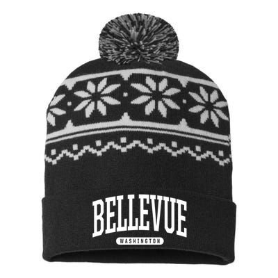 Bellevue Washington Souvenirs College Style Bellevue Washington Souvenir Gift USA-Made Snowflake Beanie