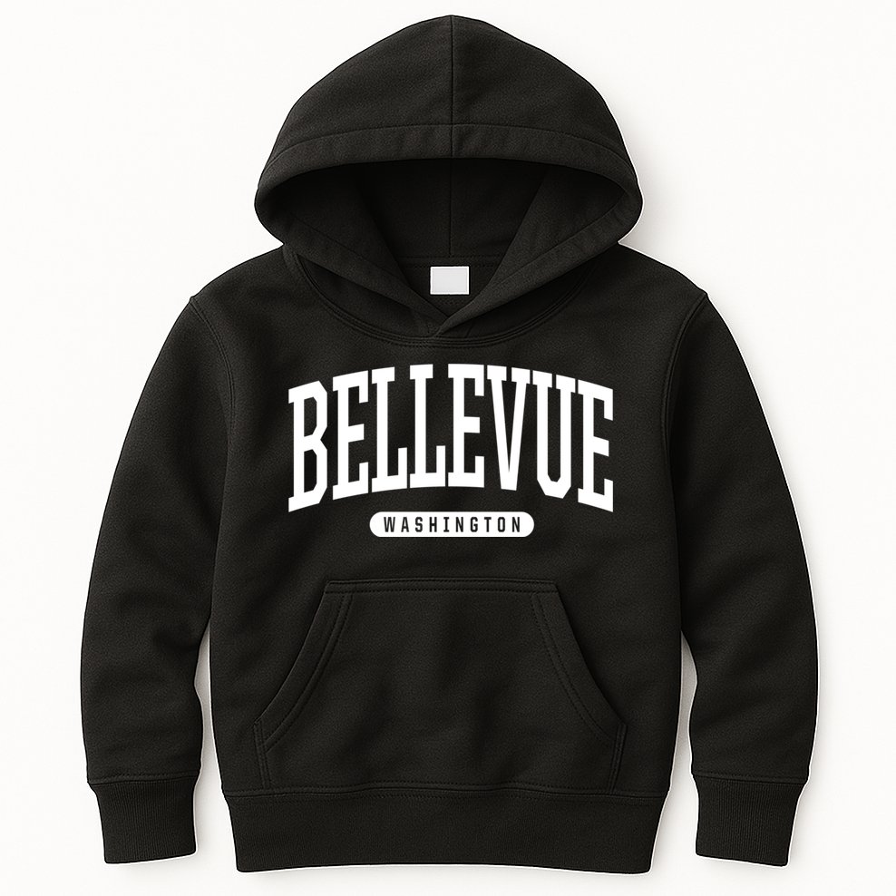 Bellevue Washington Souvenirs College Style Bellevue Washington Souvenir Gift Kids Hoodie