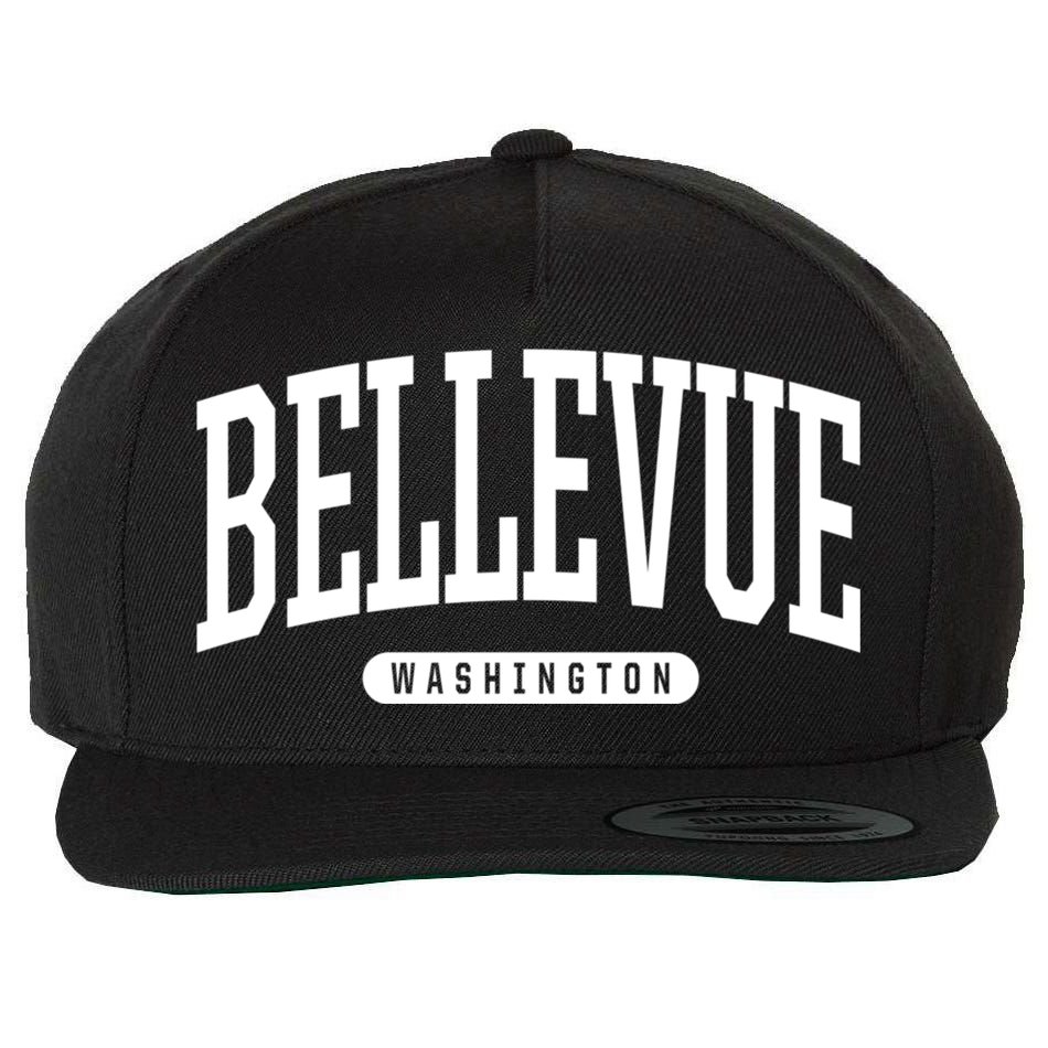 Bellevue Washington Souvenirs College Style Bellevue Washington Souvenir Gift Wool Snapback Cap