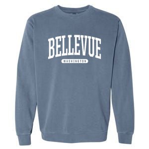 Bellevue Washington Souvenirs College Style Bellevue Washington Souvenir Gift Garment-Dyed Sweatshirt